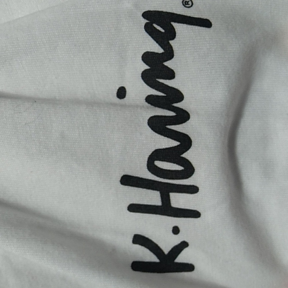SALE! HTF! NWT GAP K. Haring Shrunken Long Sleeve Shirt Sz.M 2021 (BX45) - Picture 3 of 12